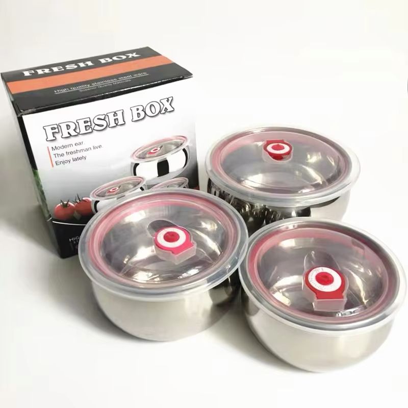 3 pcs Stainless Steel Protect Air Tight box