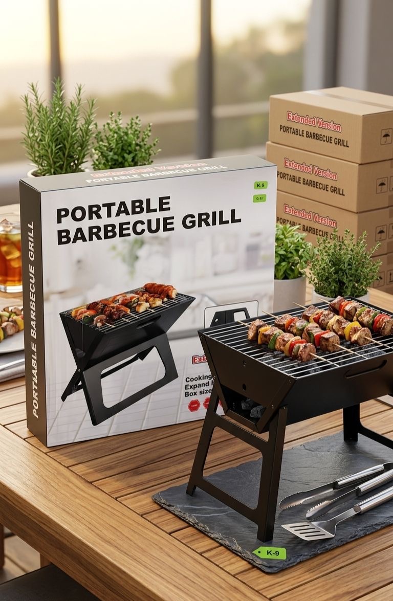 EXTENDED VERSION PORTABLE BARBECUE GRILL