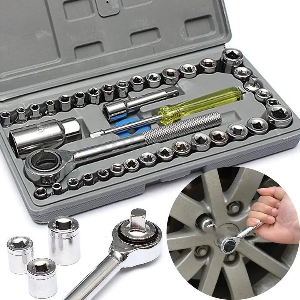 40 Pcs Combination Socket Wrench Set