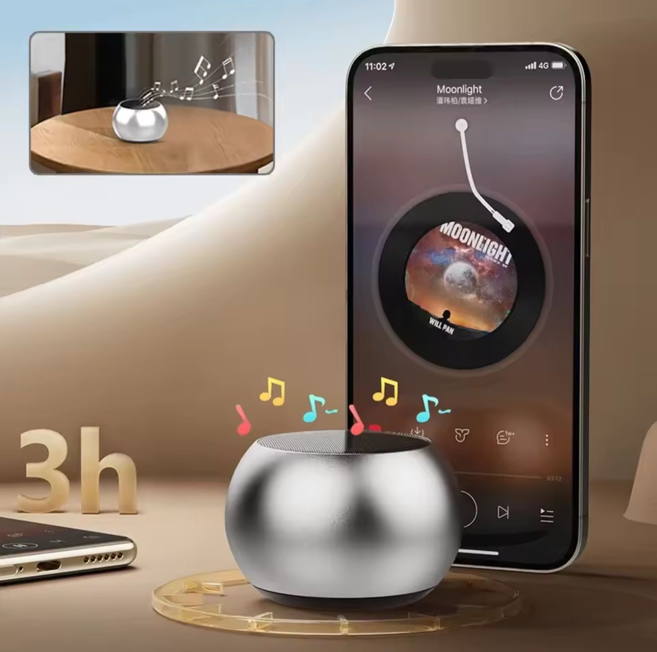 Mini Portable Metal Speaker Metallic Wireless Bluetooth Speaker