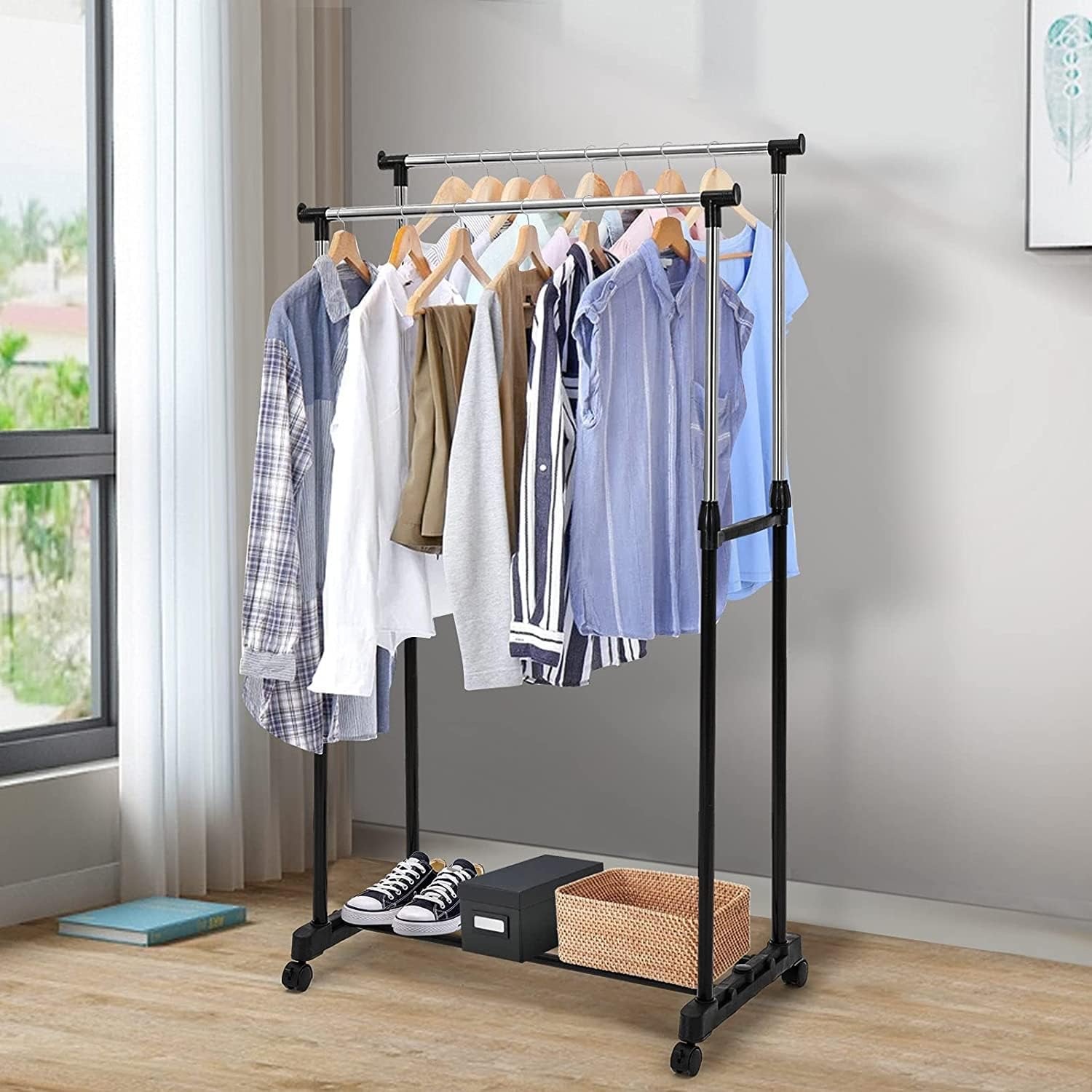 Double Pole Cloth Rack
