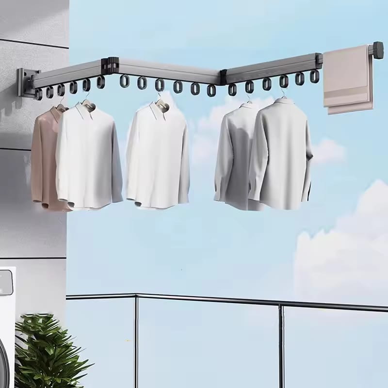 Heavy Metal Balcony Wall Hanging Folding Drying Rack
