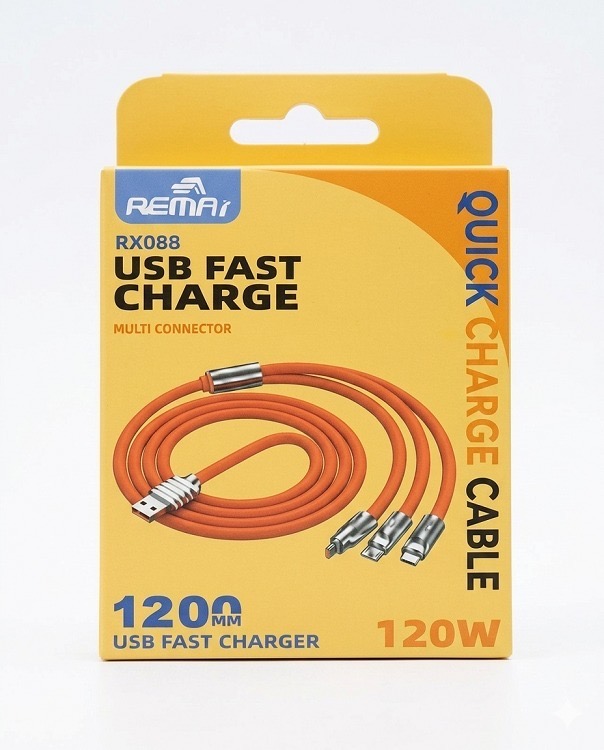 REMAI 120W 3 In 1 Quick Charging Cable - RX088