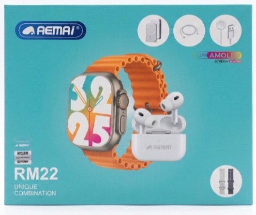 REMAI RM22 Smart Watch & Earphones Combo Set